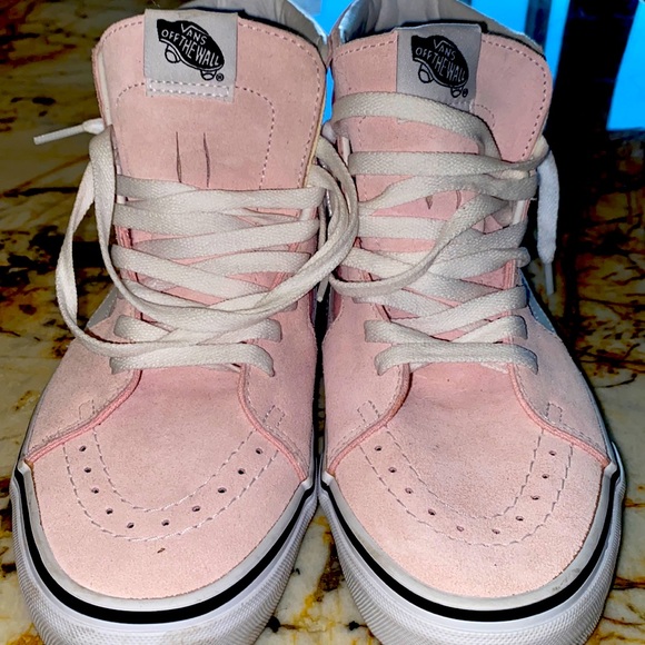 “Vans” women’s SK8-high top Tampered Sz 10.5 PINK - Picture 1 of 6